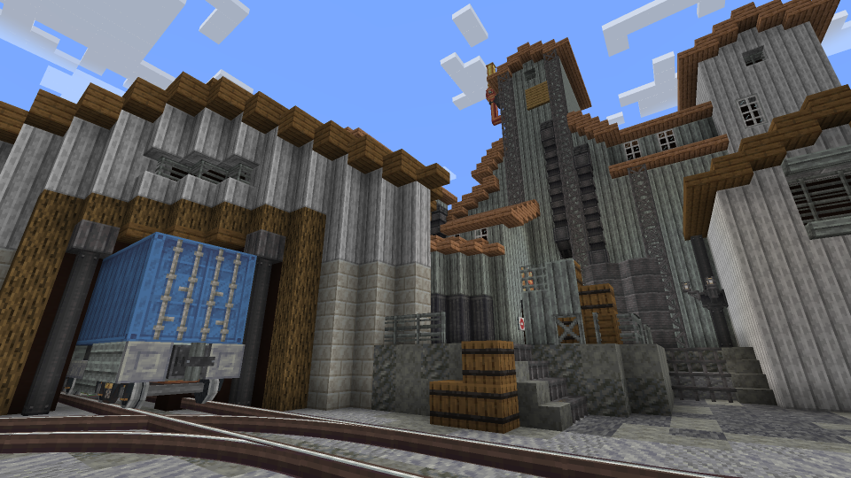 A big industrial factory build from the Create mod